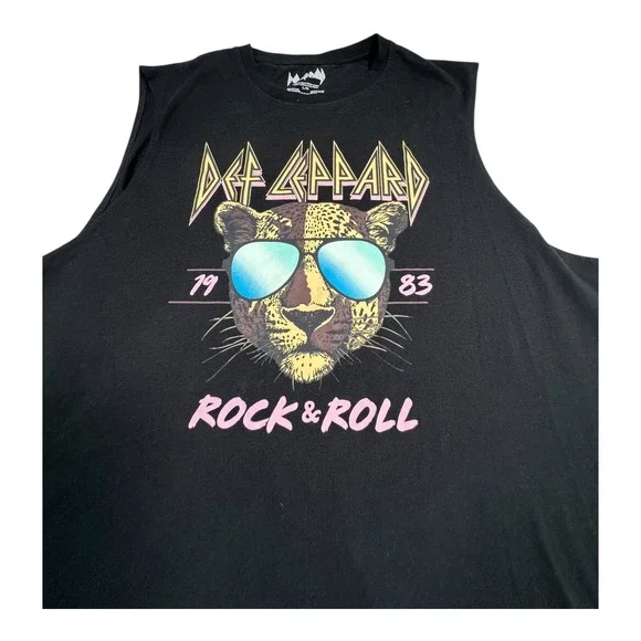 Def Leppard Rock & Roll 1983 Sleeveless T-Shirt Dress Men's Large L - Picture 3 of 7